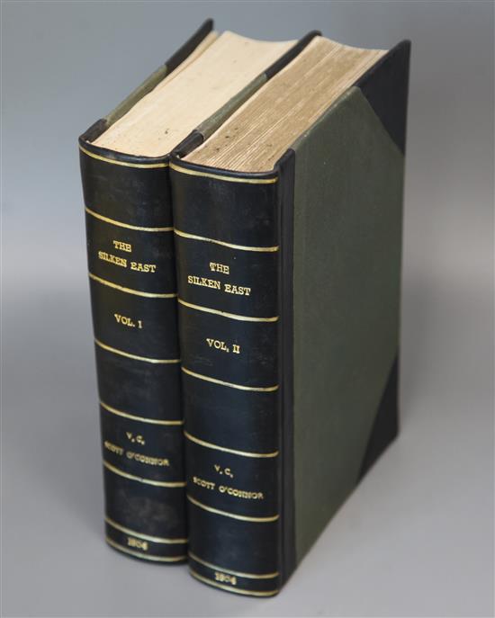 OConnor, Vincent Clarence Scott - The Silken East, 2 vols, rebound half calf, quarto, front inner hinges to both vols,